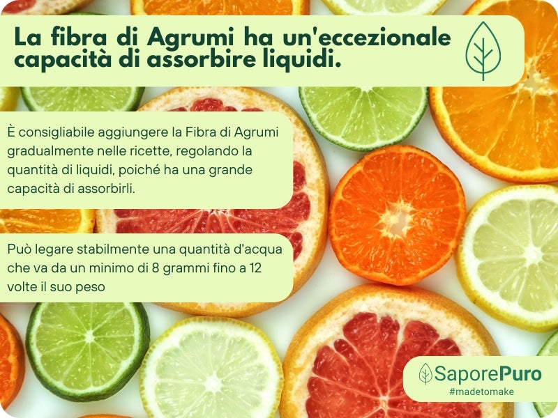 Fibra di Agrumi - Addensante Clean Label per Gelato senza "E" - Ex Fibra di Limone - SaporePuro