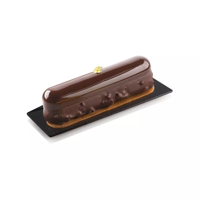 SET 100 BLACK TRAYS - RECTANGLE 140X40 MM