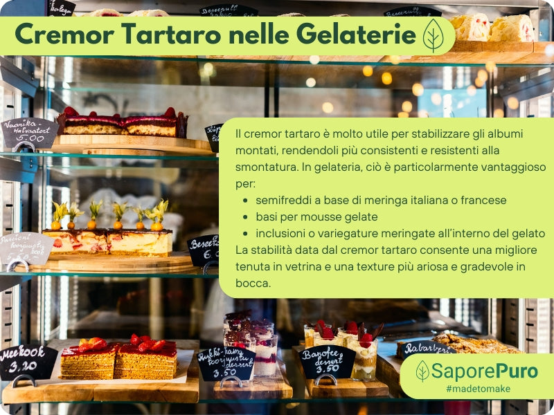 Cremor Tartaro - E336i - Agente lievitante e stabilizzante - GelatoStore