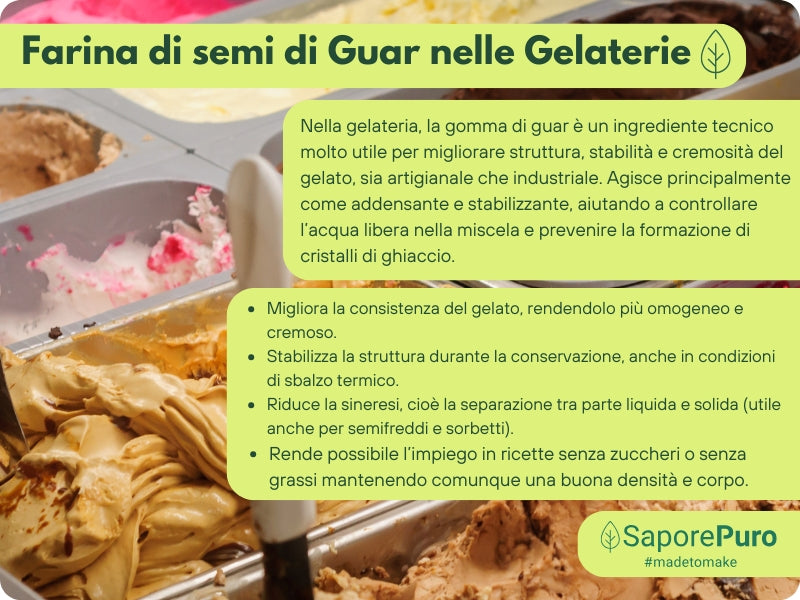 Farina di Semi di Guar (E412) - Origine India - Confezionato in Italia - GelatoStore