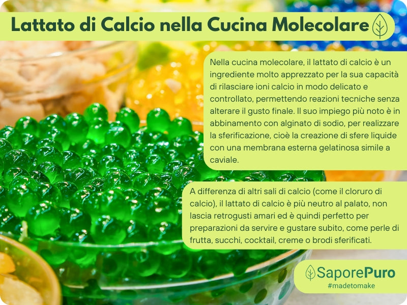 Lattato di calcio in polvere - E327 - Sferificazione Molecolare - GelatoStore