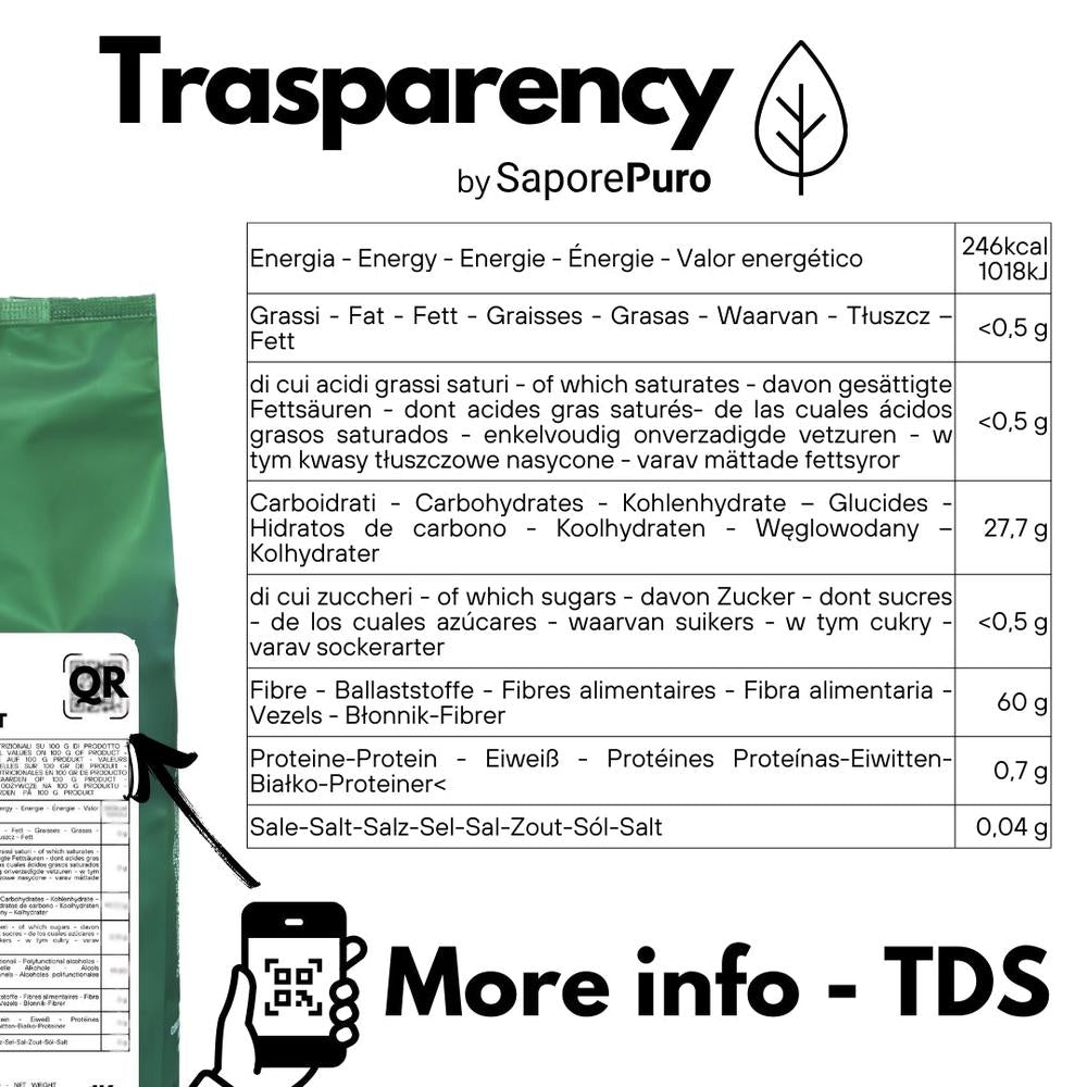 Fibra di patata SaporePuro senza glutine, proveniente dal Belgio, ideale per panificazione e prodotti da forno, immagine del prodotto.