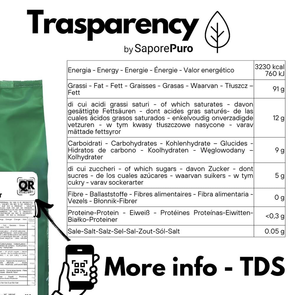 De-oleated sunflower lecithin ingredient for cooking and baking, shown in a clear container, from SaporePuro.