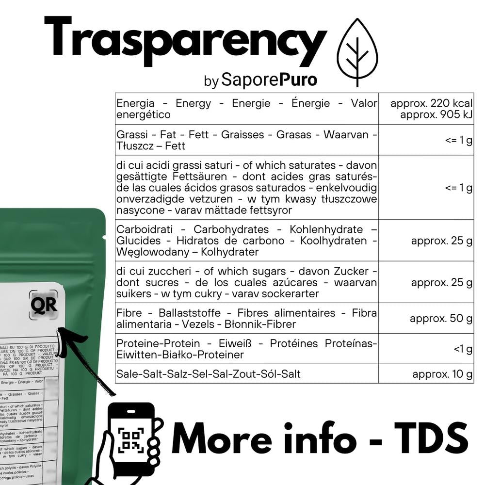 SaporePuro Pectina NH gelatine and glaze thickening powder in a white bag, ideal for nappage, gels, and glazes.