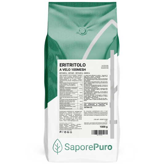 Eritritolo a Velo 100mesh  - 1kg - Dolcificante 0kcal - SaporePuro
