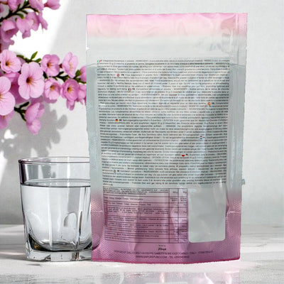 Inulina SaporePuro FeelGood, integratore alimentare di fibre, vista retro della confezione con etichetta e dettagli del prodotto