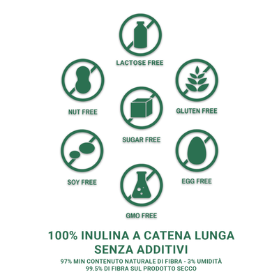 Inulina a catena lunga in polvere pura - 150gr - Origine Europa - GelatoStore