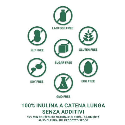 Inulina a catena lunga in polvere pura - 150gr - Origine Europa
