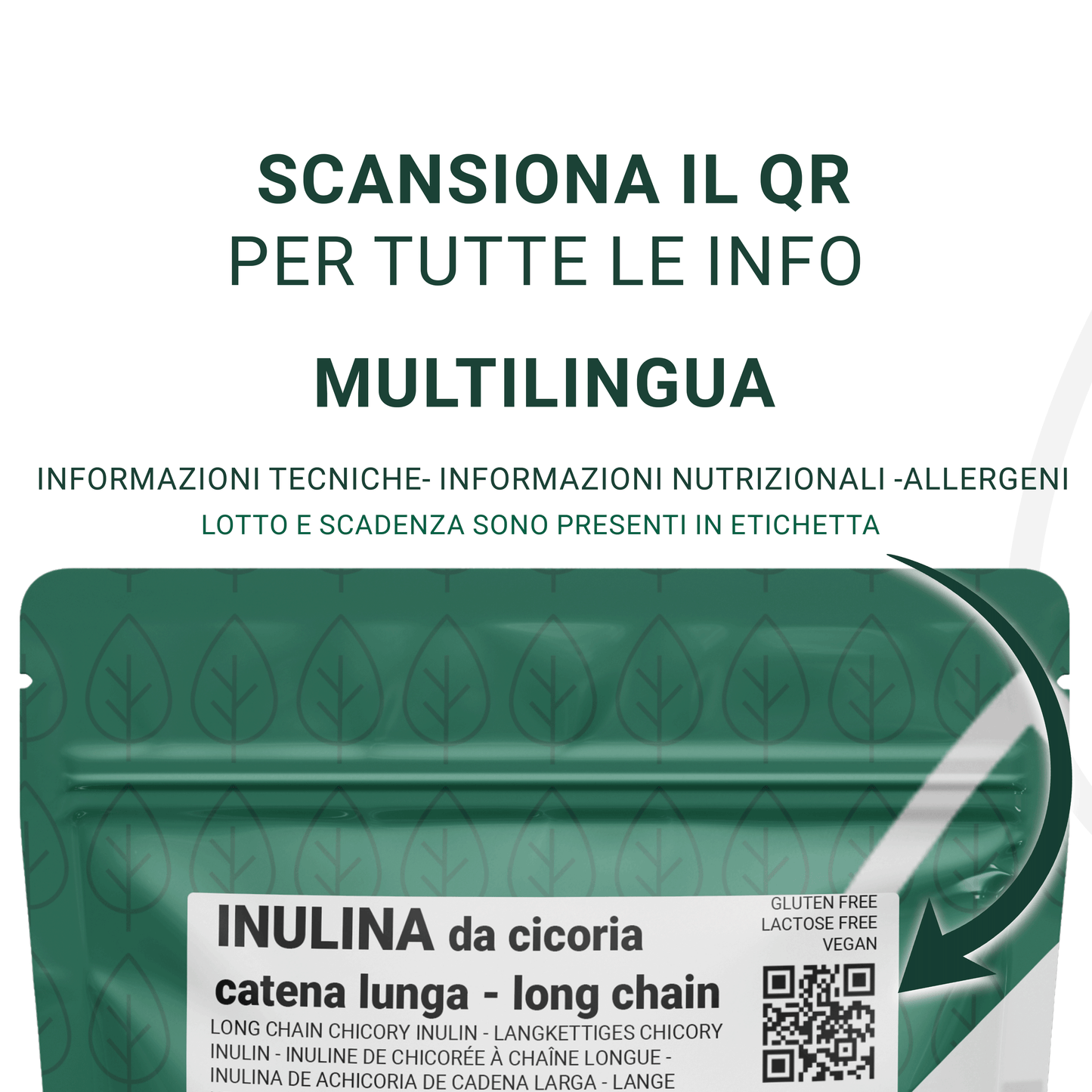 Inulina a catena lunga in polvere pura - 150gr - Origine Europa - GelatoStore