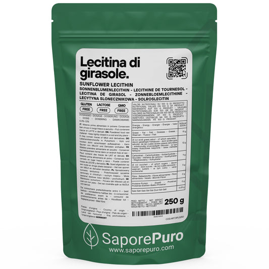 Lecitina di Girasole E322 - De-Oleata - Alternativa alla Soia - SaporePuro