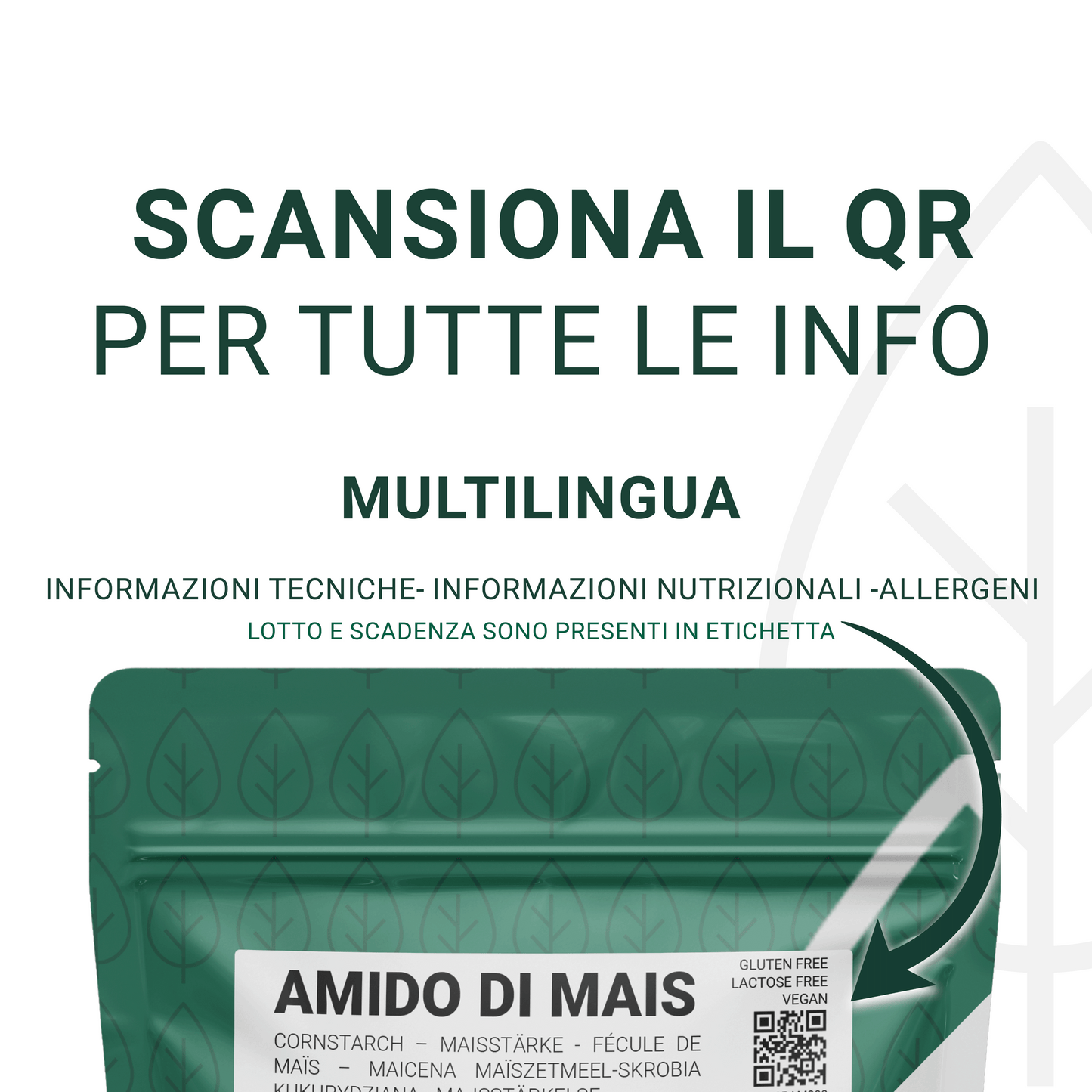 Amido di mais Nativo - 1,5kg - Addensante potente, naturale e funzionale- Gluten Free - SaporePuro