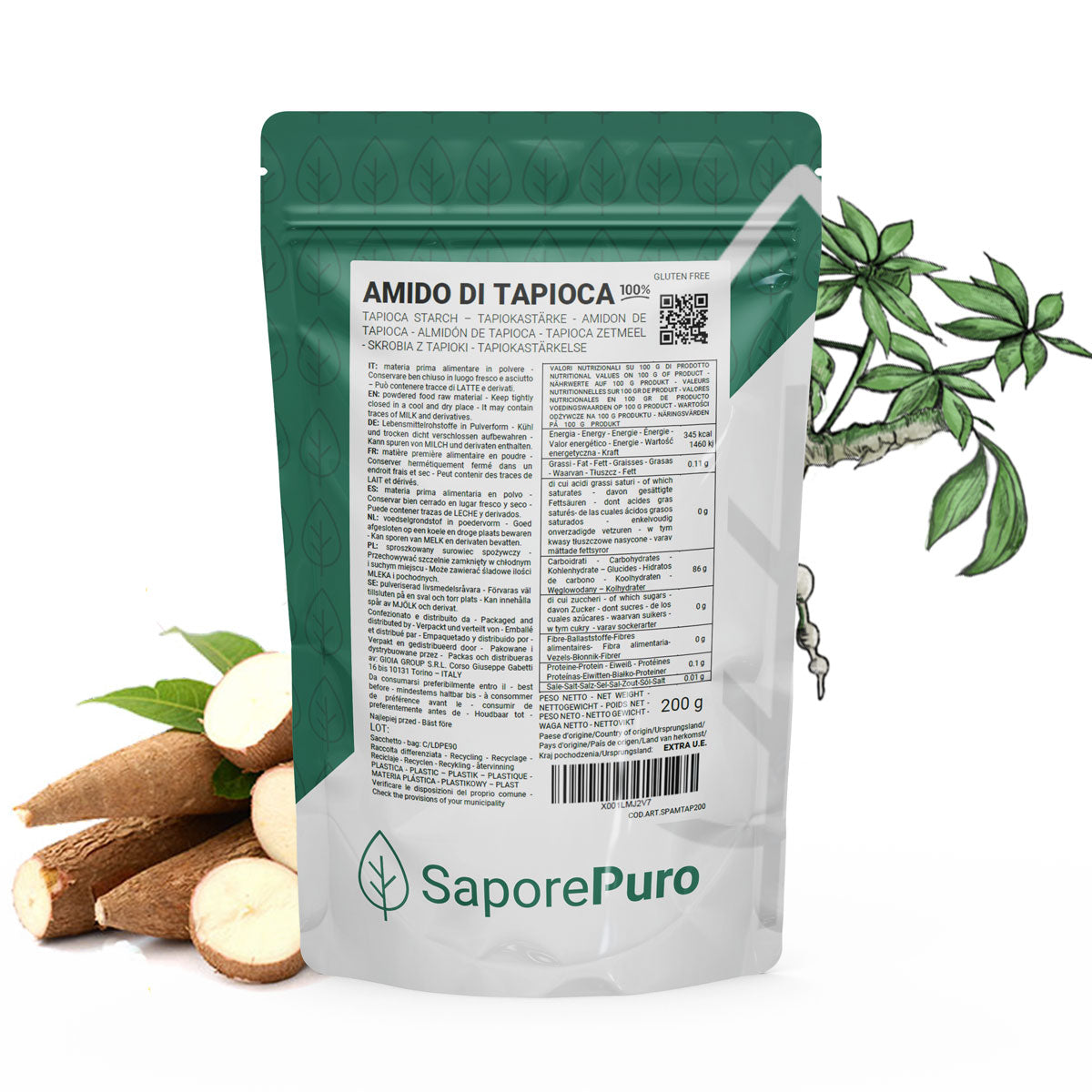 Amido di tapioca - 200gr - SaporePuro