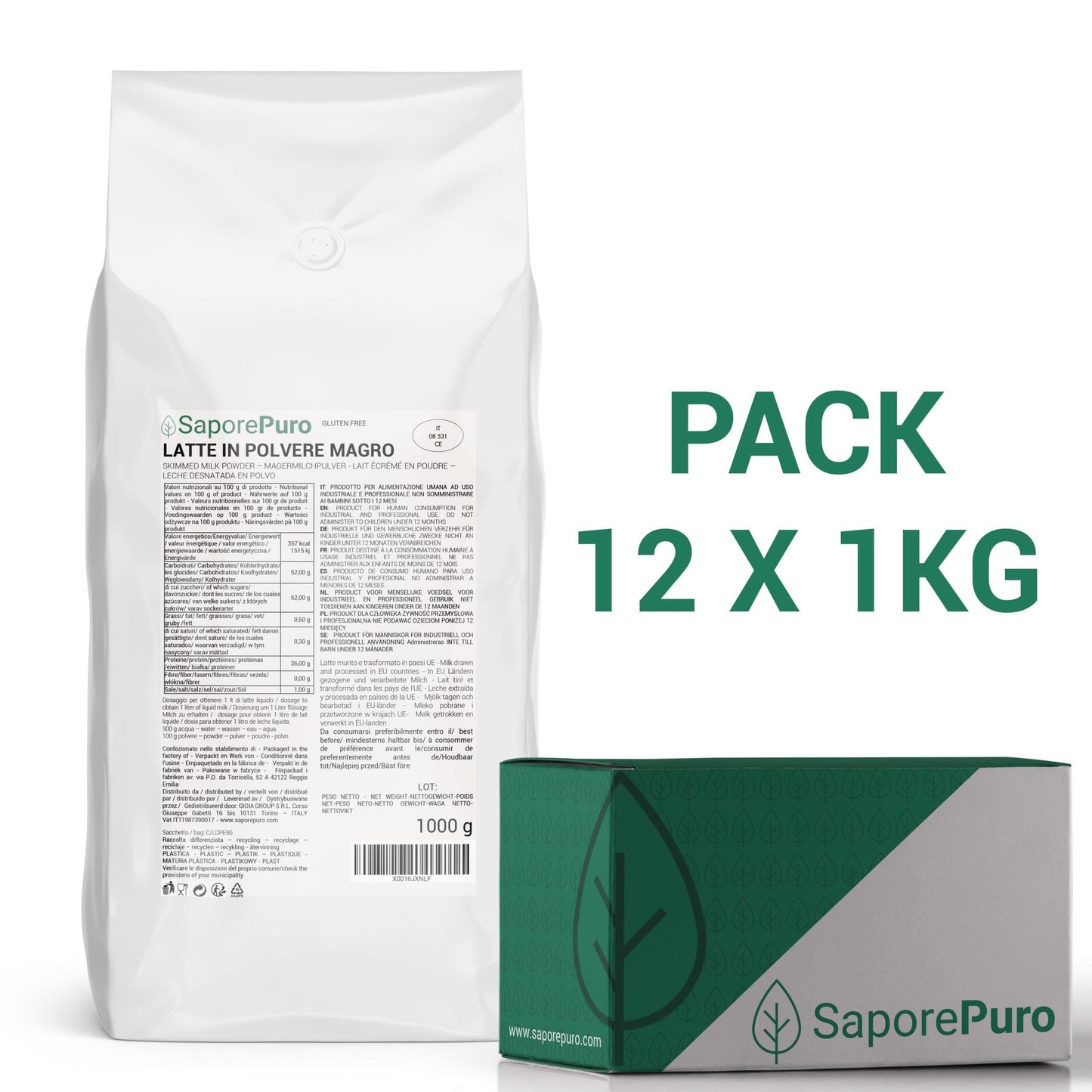 latte magro in polvere scremato saporepuro b2b