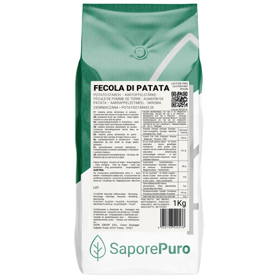Fecola di Patate - 1kg - Origine Austria - Confezionato in Italia - SaporePuro