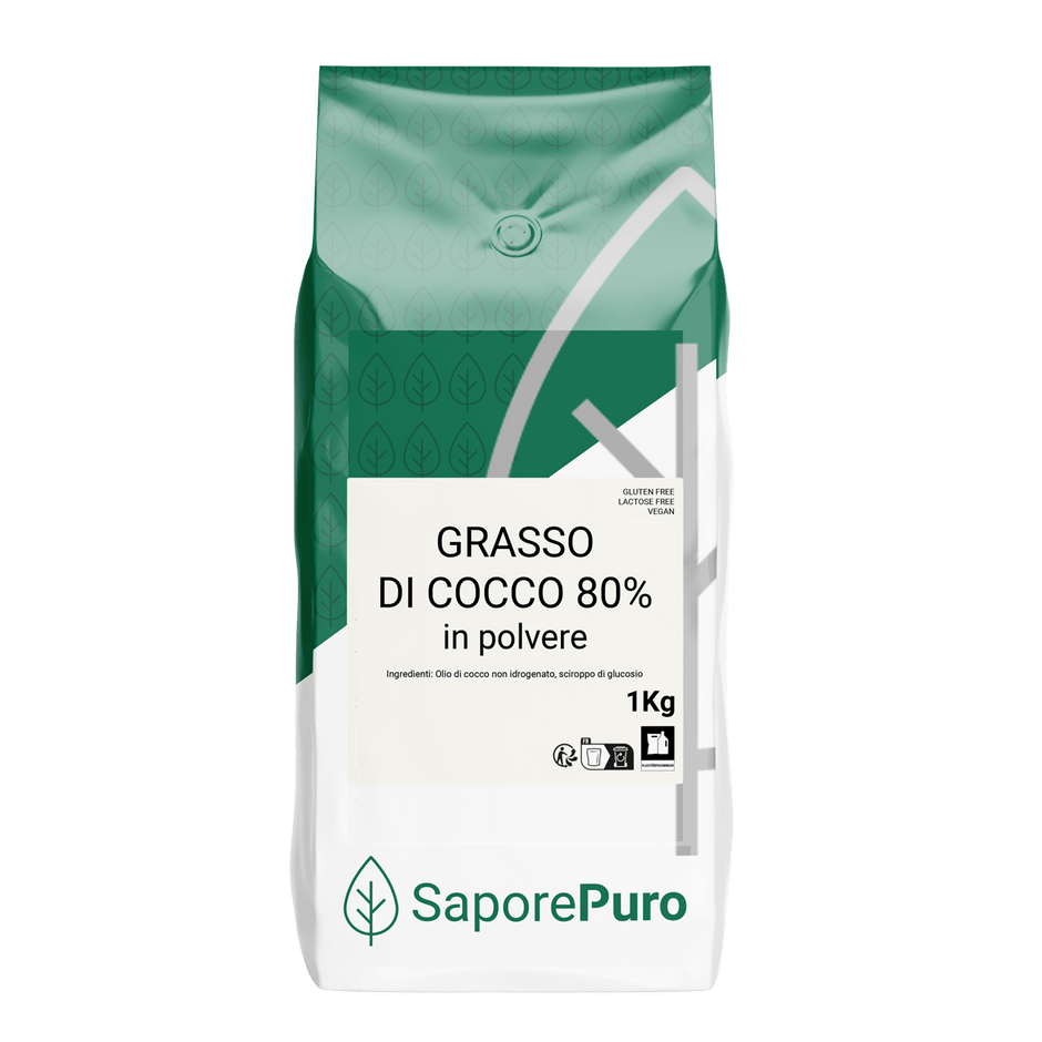 Grasso di Cocco in Polvere 80 - 1kg - SaporePuro - Vegan - GelatoStore