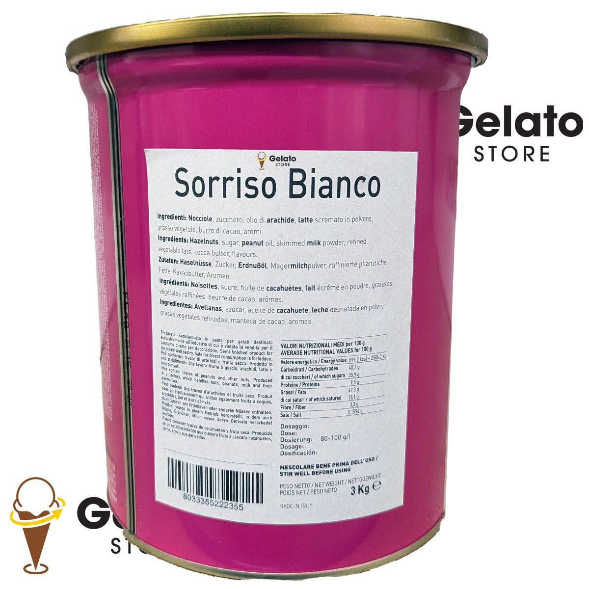 Sorriso Bianco (Bacio Bianco) - 3 kg - GelatoStore