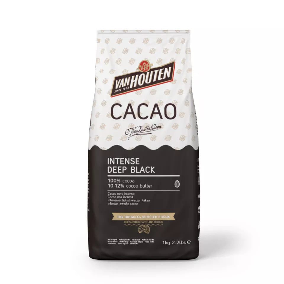 Schwarzer Kakao - Intensives Tiefblau - VanHouten - Callebaut - Kakaopulver 10/12% Fett - GelatoStore