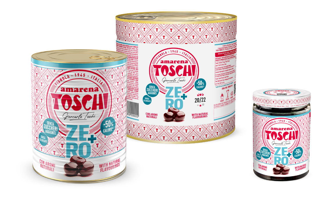 Toschi ZERO + Amarena Kirsche bunt mit natürlicher Farbe - 4kg