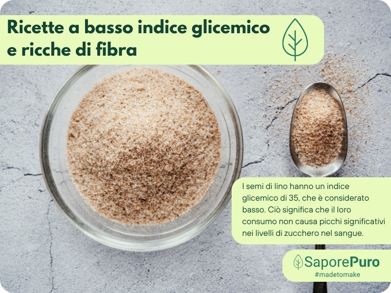 Fibra di semi di Lino  - Addensante Naturale - Sostituto "E" Clean Label - Per gelati, dolci e salse. - SaporePuro