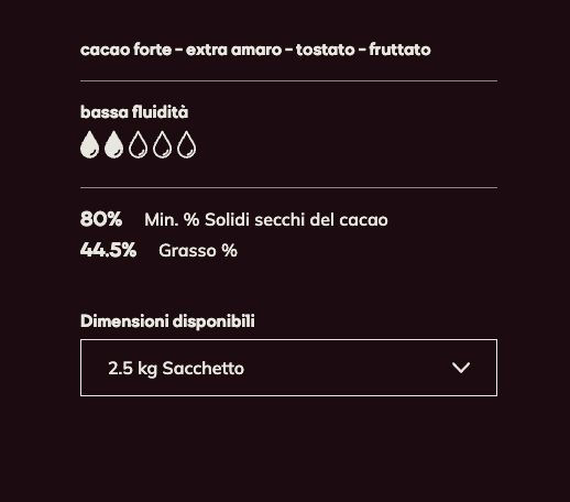 Power 80 dark chocolate - Callebaut - 2.5kg