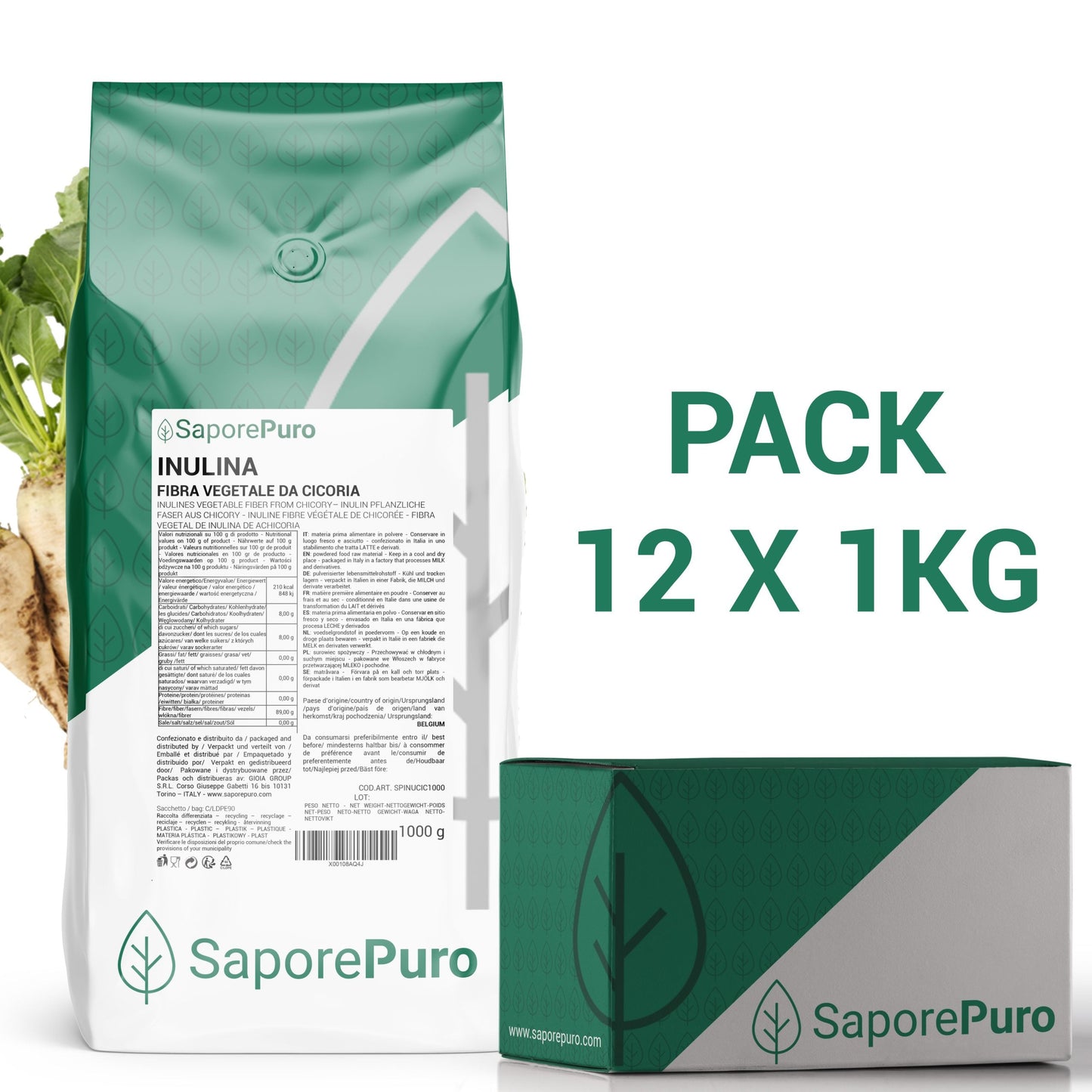 inulina da cicoria a catena corta per gelateria saporepuro fibra vegetale