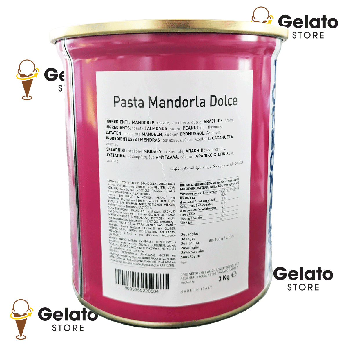 Sweet Almond Paste - 3kg - GelatoStore