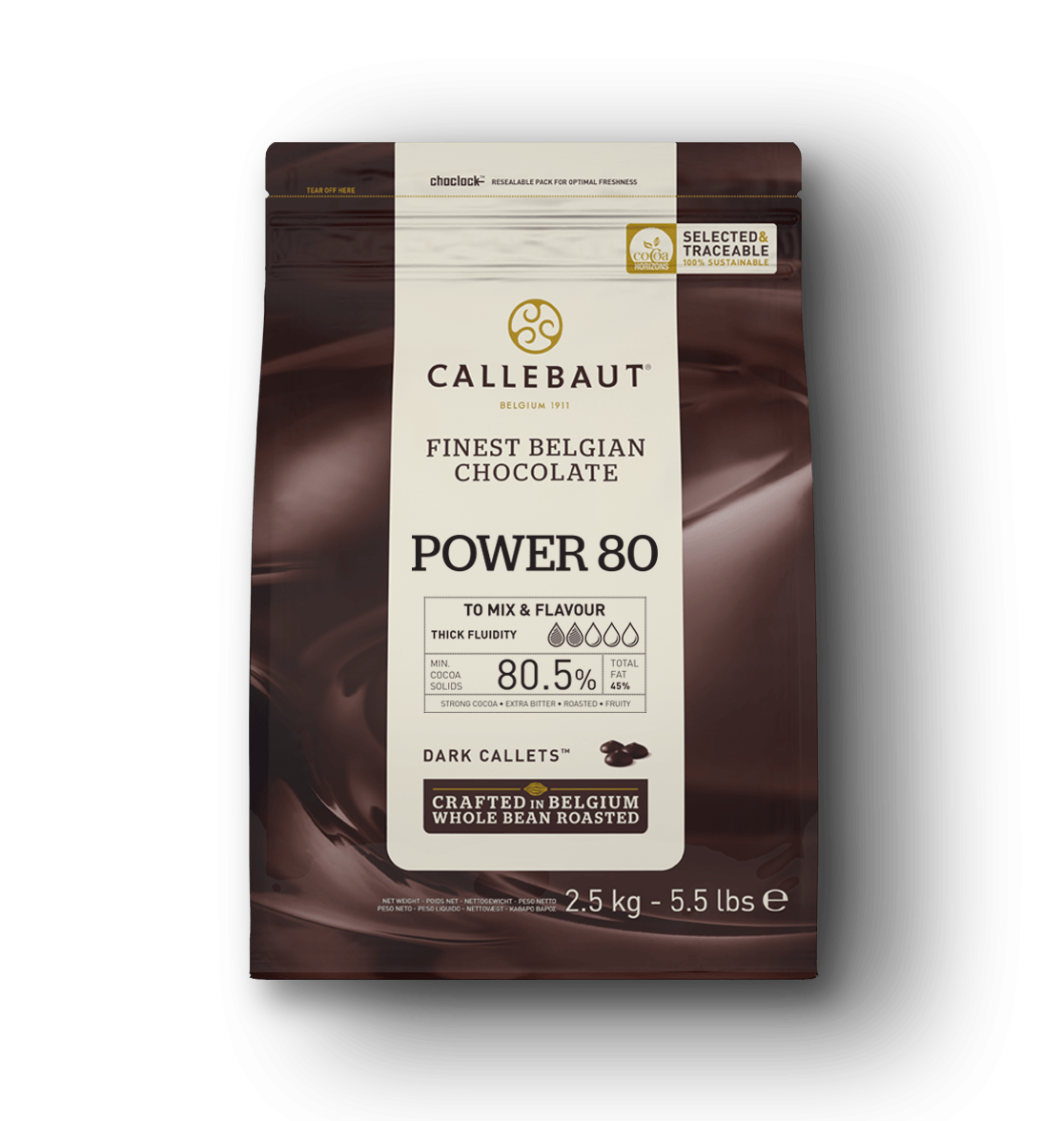 Power 80 dark chocolate - Callebaut - 2.5kg