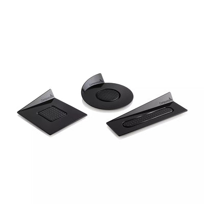 SET 100 BLACK TRAYS - ROUND 86 MM
