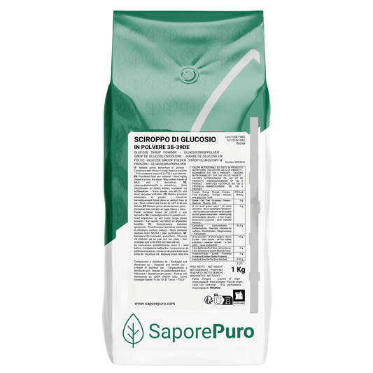 Sciroppo di glucosio in polvere 38-39DE - 1 kg -  Prodotto di Qualità dalla Francia, Confezionato in Italia - SaporePuro