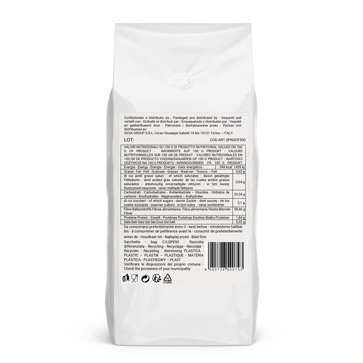 Neutro per gelato 5CF - 500gr - Stabilizzante per Gelati MADE IN ITALY - Impiego a caldo e freddo - SaporePuro