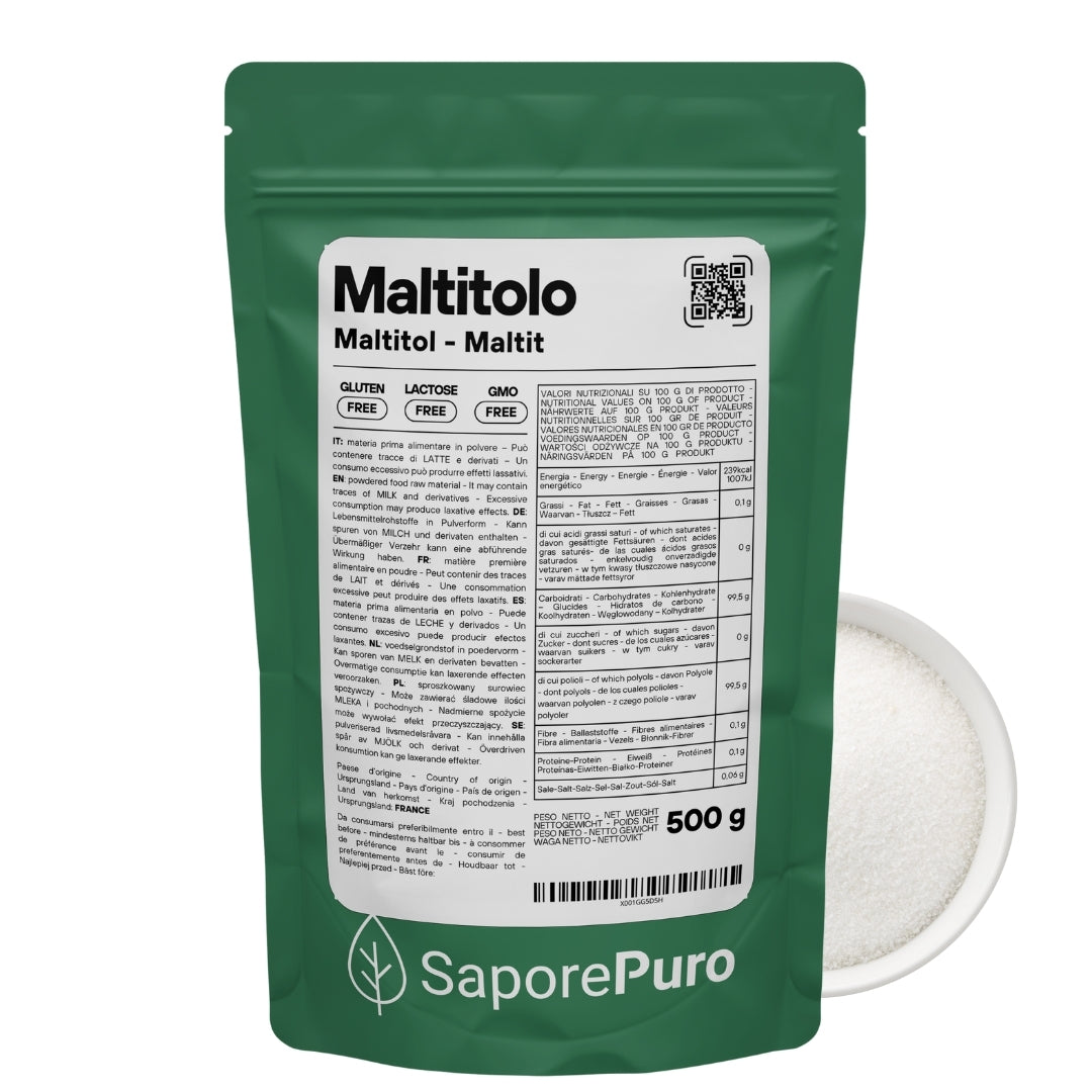 Maltitolo in polvere - Confezionato in Italia - SaporePuro