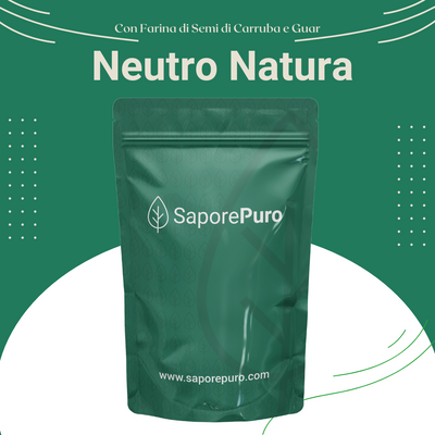 Neutro Natura 5 per gelato - Stabilizzante Carruba / Guar senza emulsionanti per Gelati MADE IN ITALY - Ideale per Gelati base Latte - SaporePuro