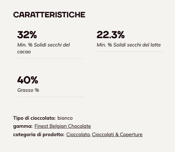 Chocolat blanc velouté - Callebaut - 2.5kg