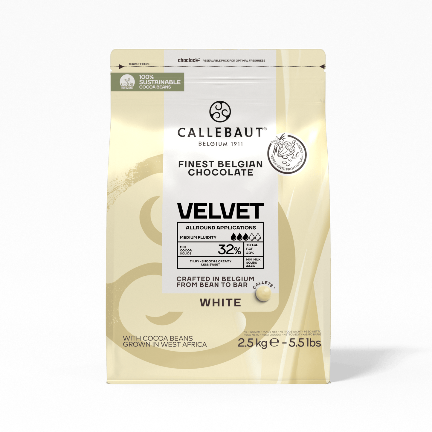 Chocolat blanc velouté - Callebaut - 2.5kg