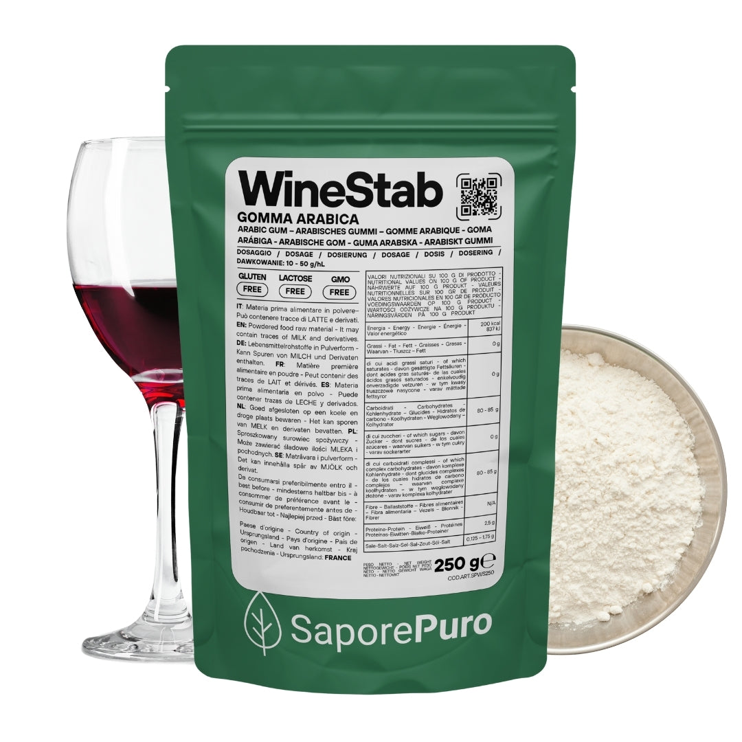 WineStab – Gomma Arabica Naturale per Stabilizzazione del Vino - GelatoStore