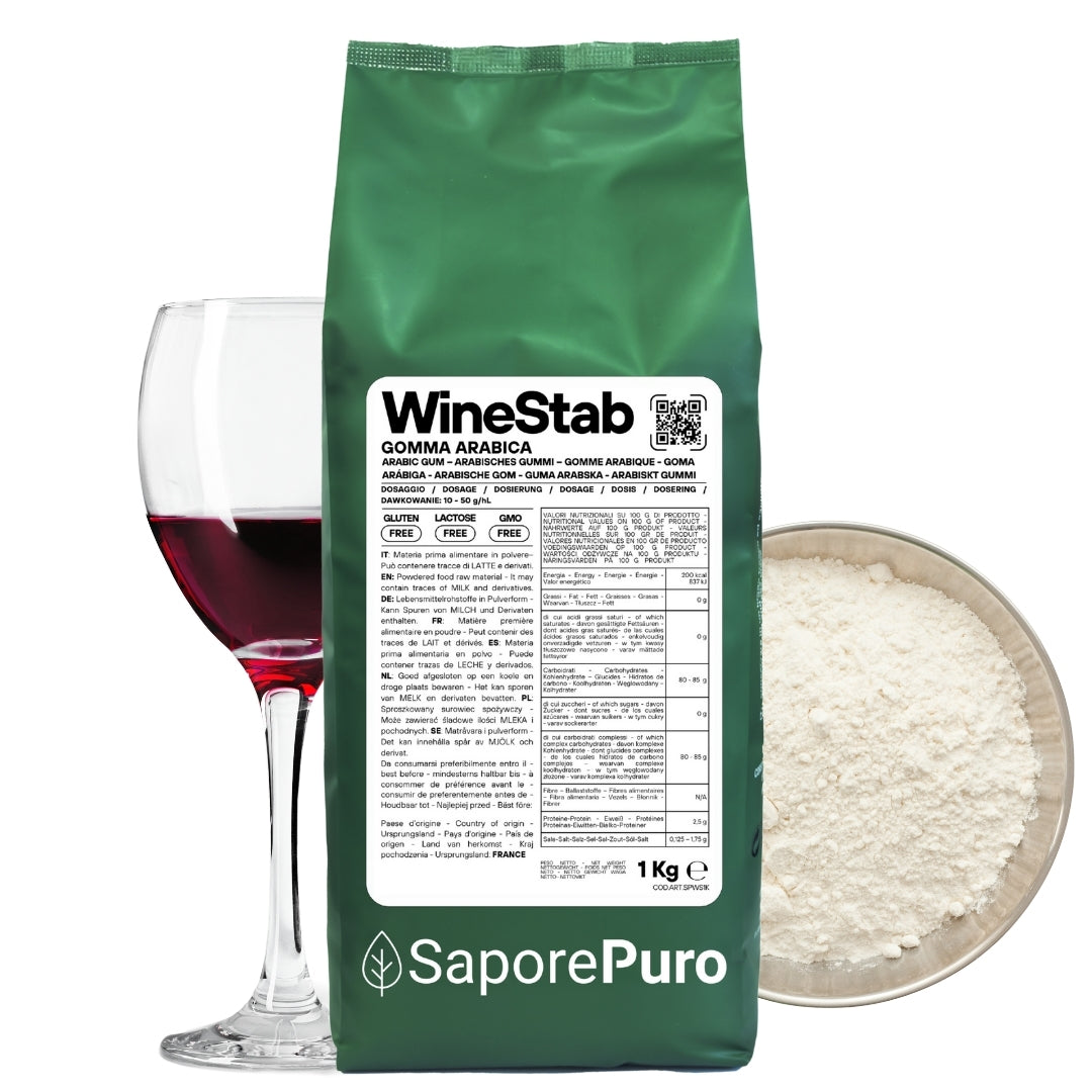 WineStab – Gomma Arabica Naturale per Stabilizzazione del Vino - GelatoStore