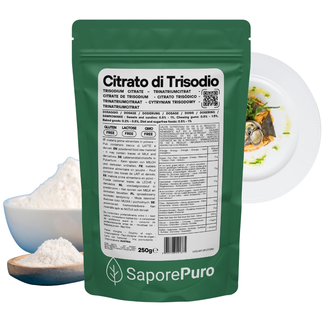 Citrato di Trisodio - E331iii - Regolatore di acidità alimentare - GelatoStore
