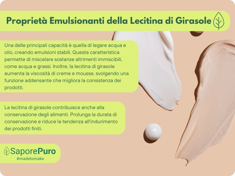 Lecitina di Girasole E322 - De-Oleata - Alternativa alla Soia - GelatoStore
