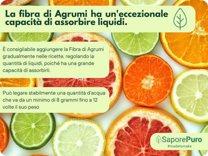 Fibra di Agrumi - Addensante Clean Label per Gelato senza "E" - Ex Fibra di Limone - SaporePuro