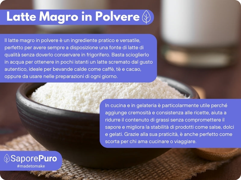 Latte Magro in Polvere  - Confezione da 1kg - Origine EU - GelatoStore