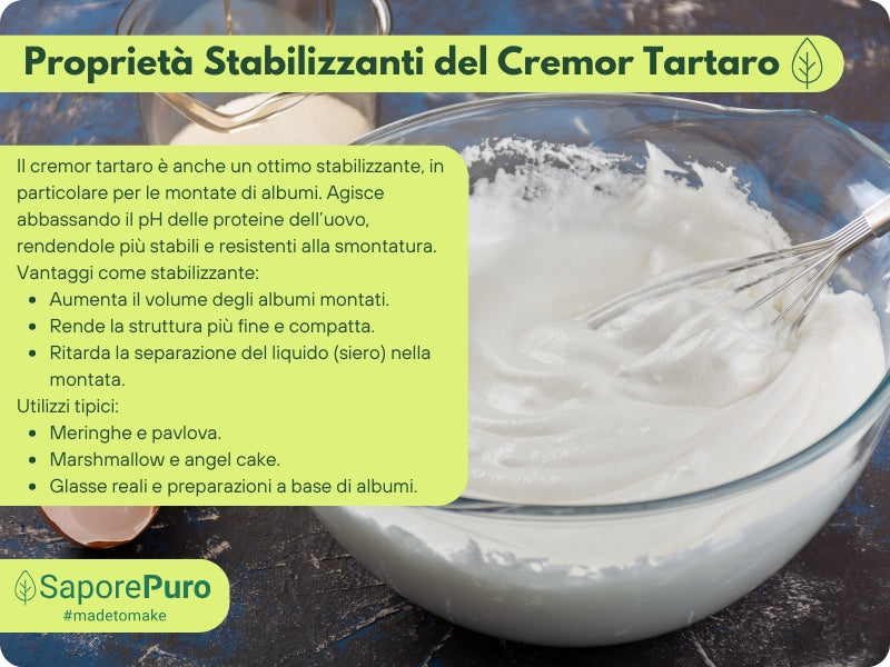 Cremor Tartaro - E336i - Agente lievitante e stabilizzante - GelatoStore