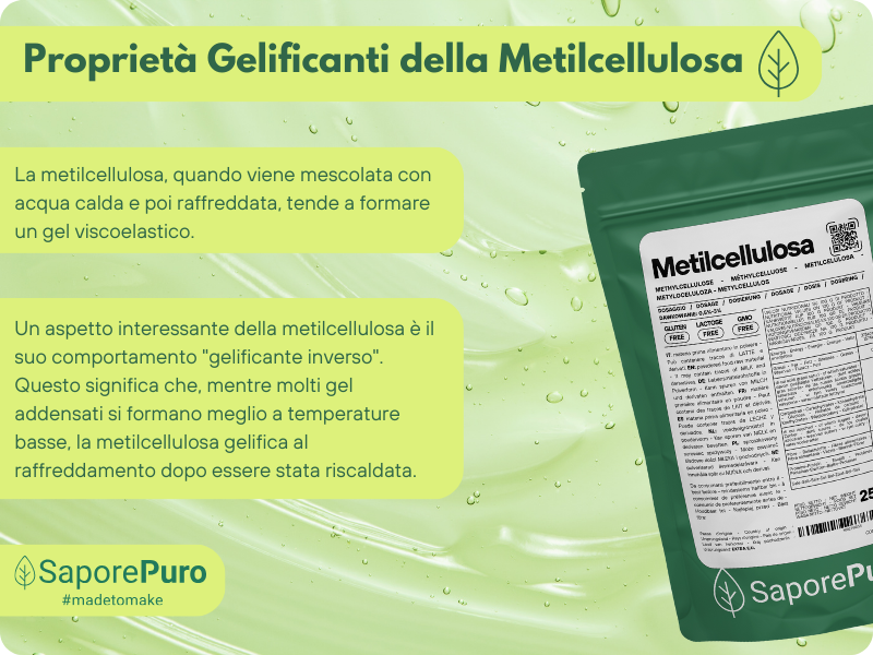 Metilcellulosa Alimentare SaporePuro - Addensante e Gelificante - GelatoStore