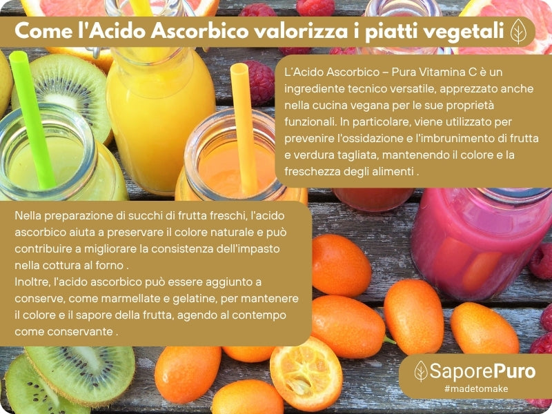 Acido Ascorbico - Pura Vitamina C : Il Nutriente Essenziale per le tue ricette! - (E300) - Confezionato in Italia - GelatoStore
