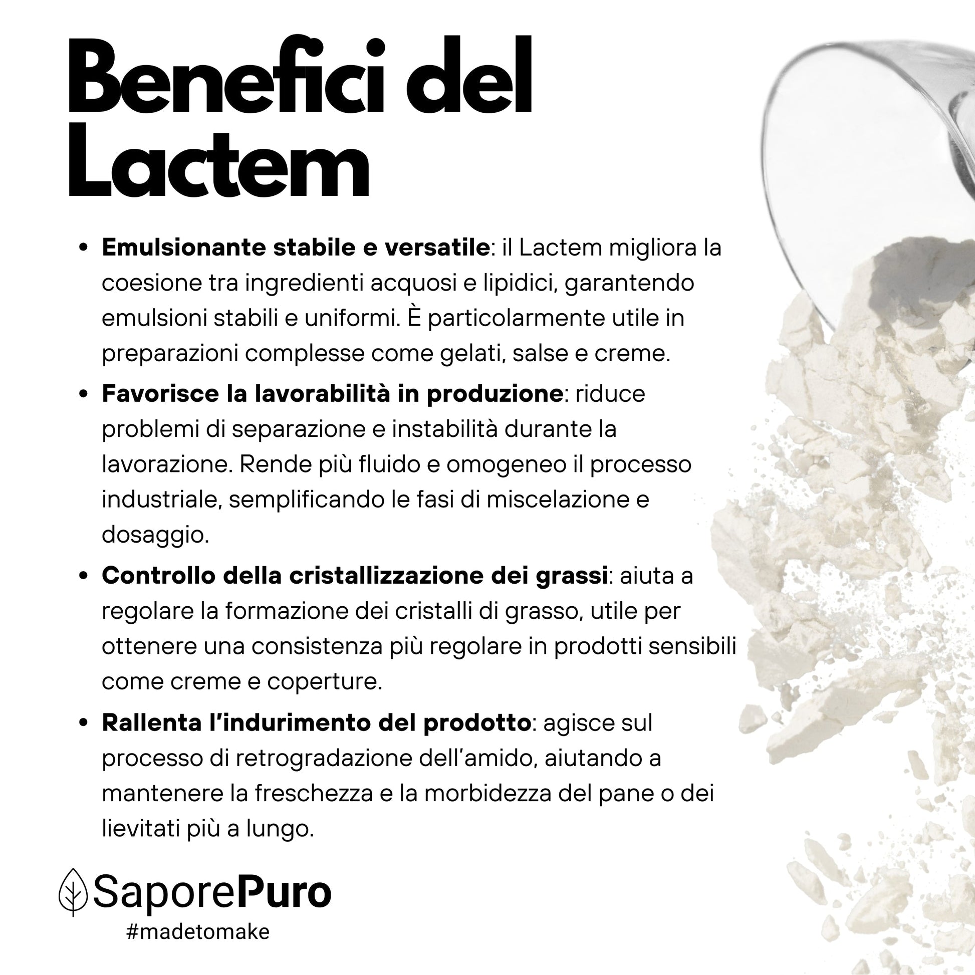 E472b Lactem (Latticem) – Emulsionante Professionale per Gelato e Panificazione - GelatoStore