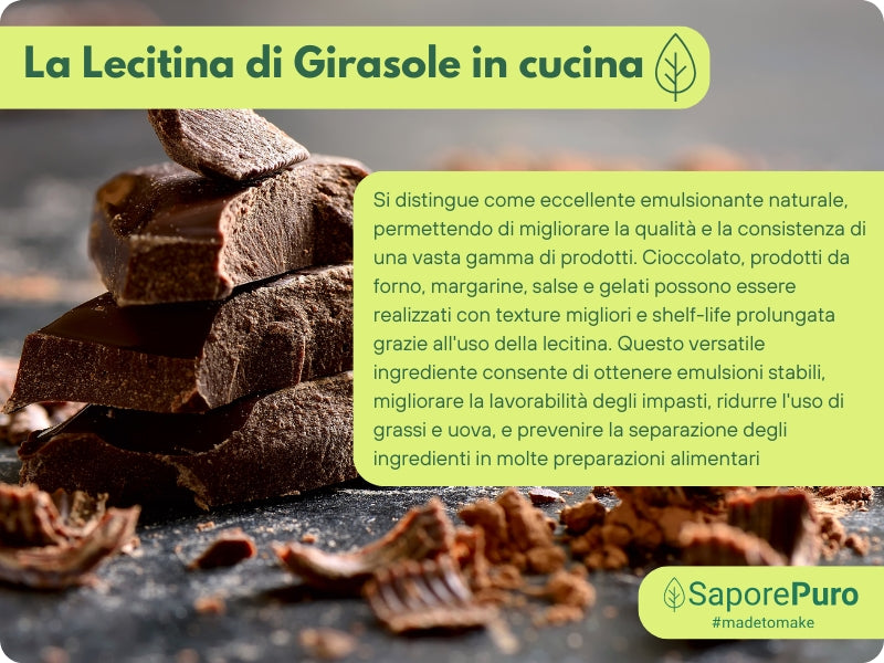 Lecitina di Girasole E322 - De-Oleata - Alternativa alla Soia - GelatoStore