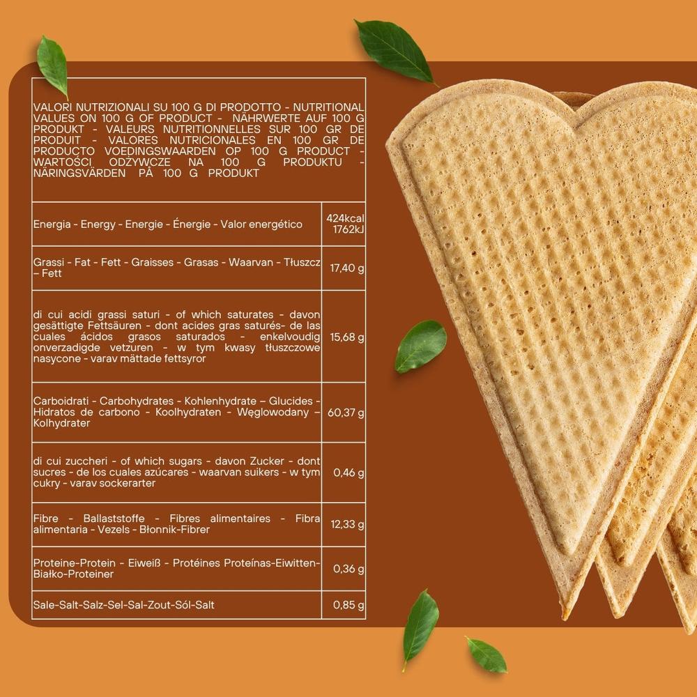 Mix per cialde senza glutine SaporePuro, croccante e leggero, confezione da 250g, con cialde pronte per la tostatura