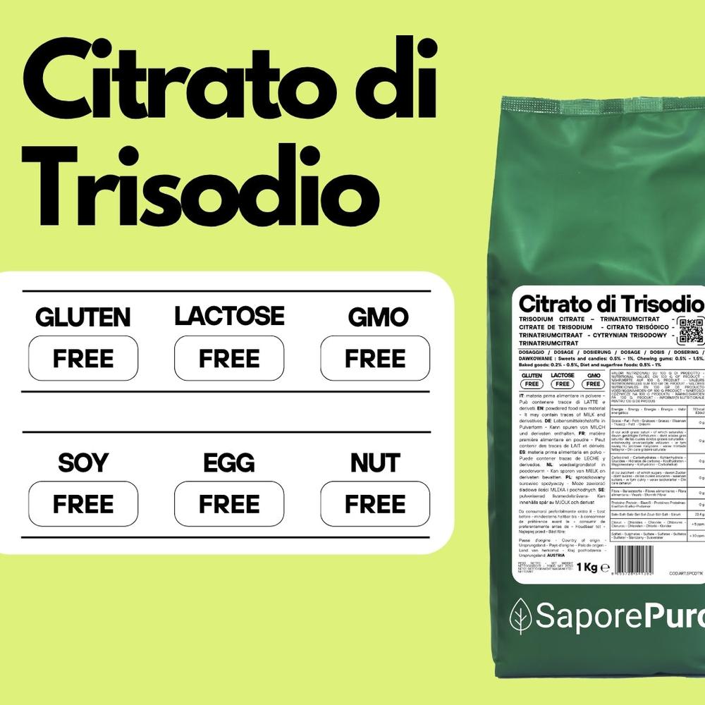 Citrato di Trisodio - E331iii - Regolatore di acidità alimentare