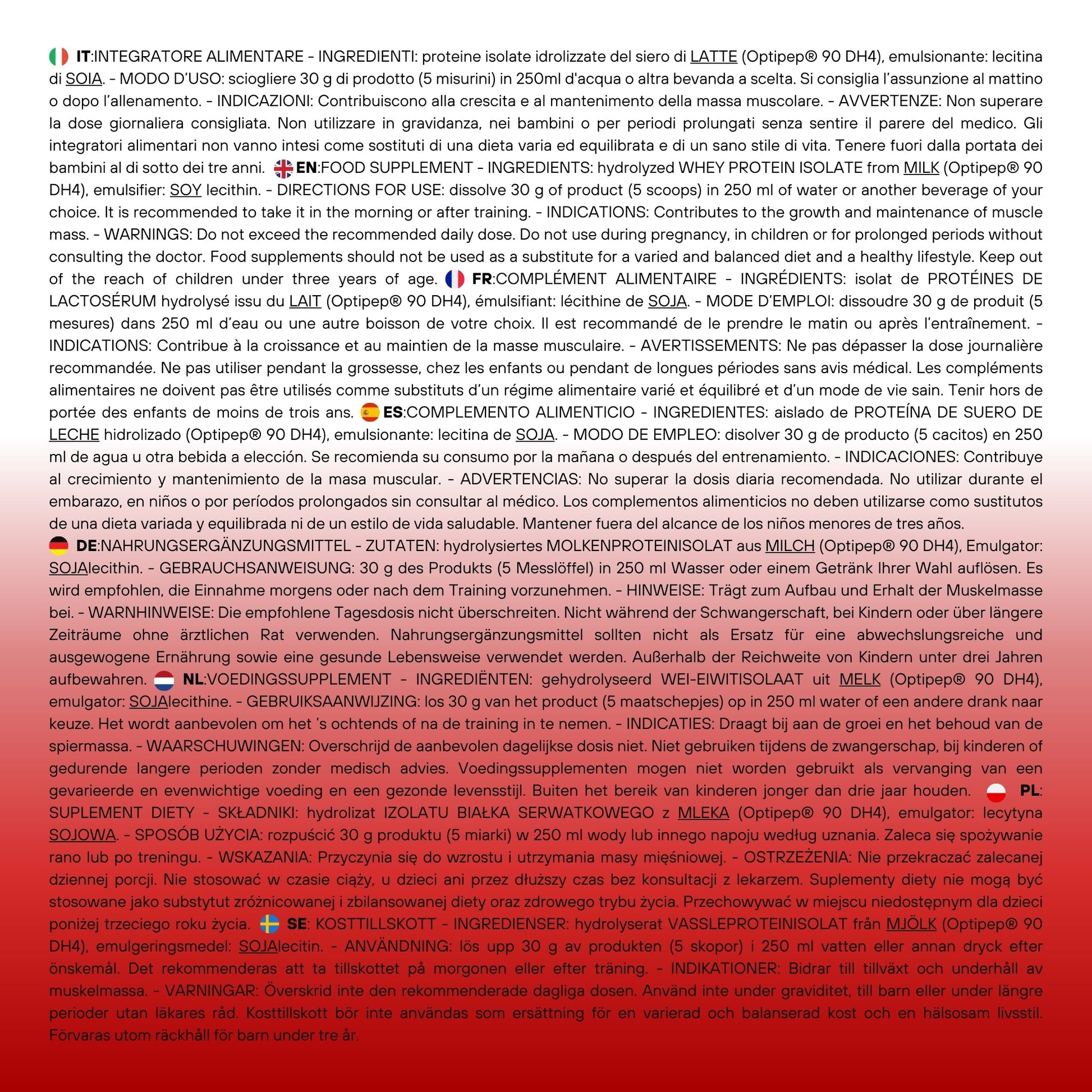 HydrolysedWhey SP SaporePuro – Proteine Idrolizzate e Isolate del Latte - 100% Optipep 9862 - GelatoStore