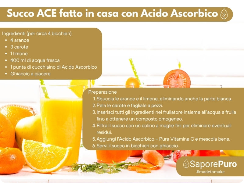 Acido Ascorbico - Pura Vitamina C : Il Nutriente Essenziale per le tue ricette! - (E300) - Confezionato in Italia - GelatoStore