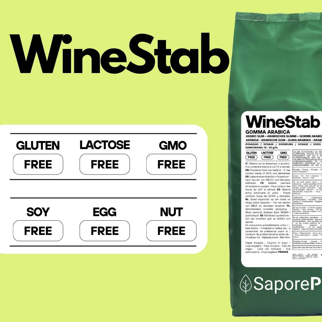 WineStab – Gomma Arabica Naturale per Stabilizzazione del Vino - GelatoStore